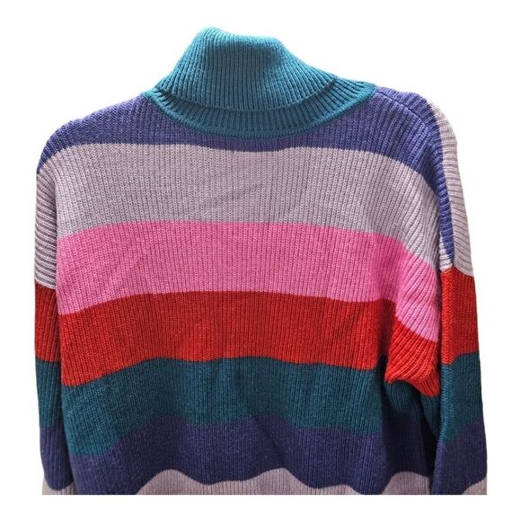 LOVERS + FRIENDS Marianne Colorblock Striped Turtleneck‎ Sweater - Size XS - Picture 5 of 7